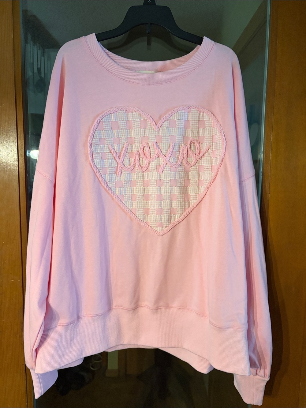 Women’s Super Oversized Pink Sweatshirt size Large